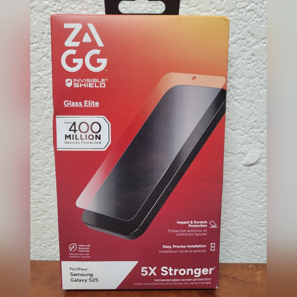 Zagg InvisibleShield Glass Elite Screen Protector for Samsung Galaxy S25 NIB